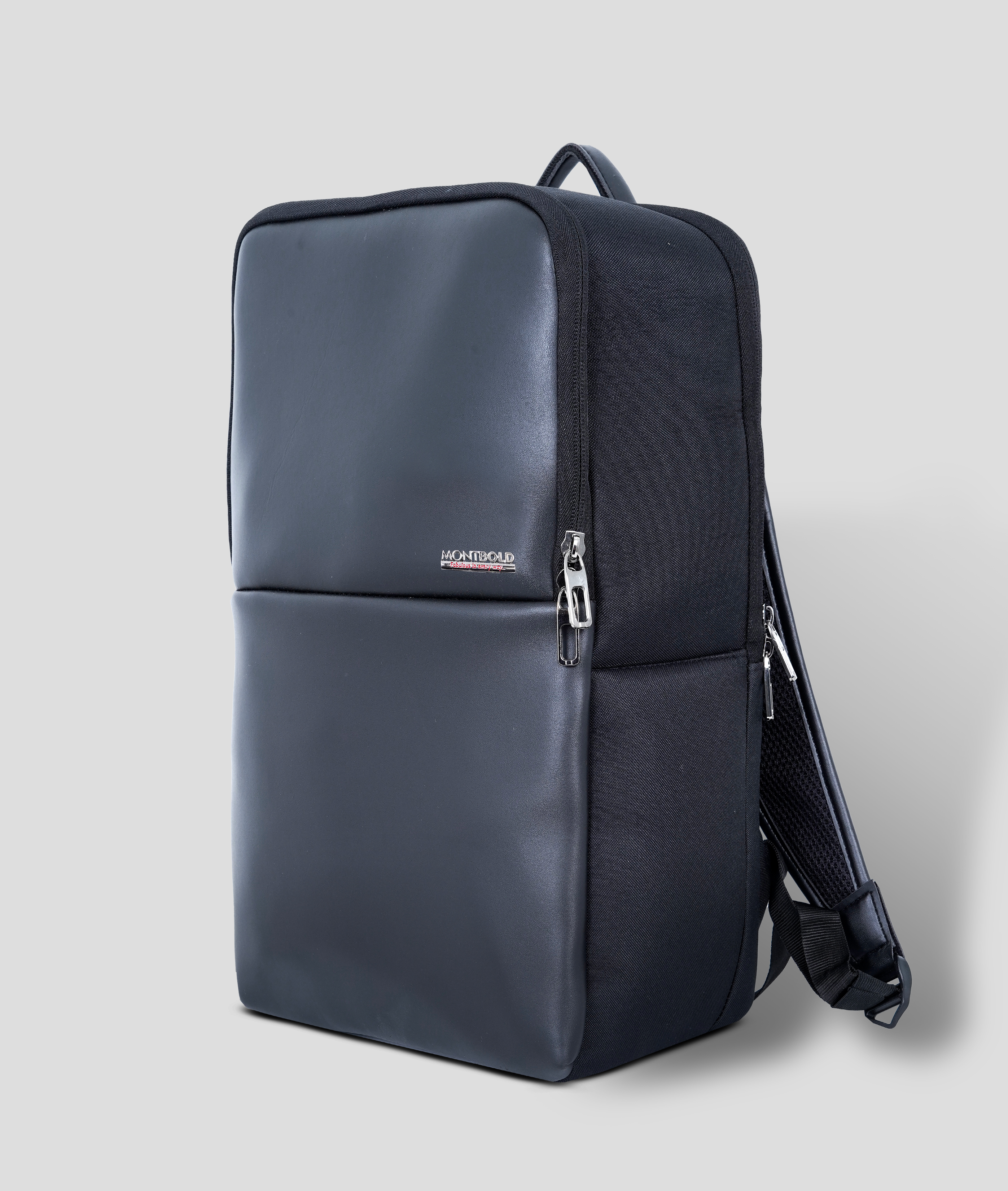 Montbold Luxury Leather Laptop Backpack for Men – Office & Travel Use