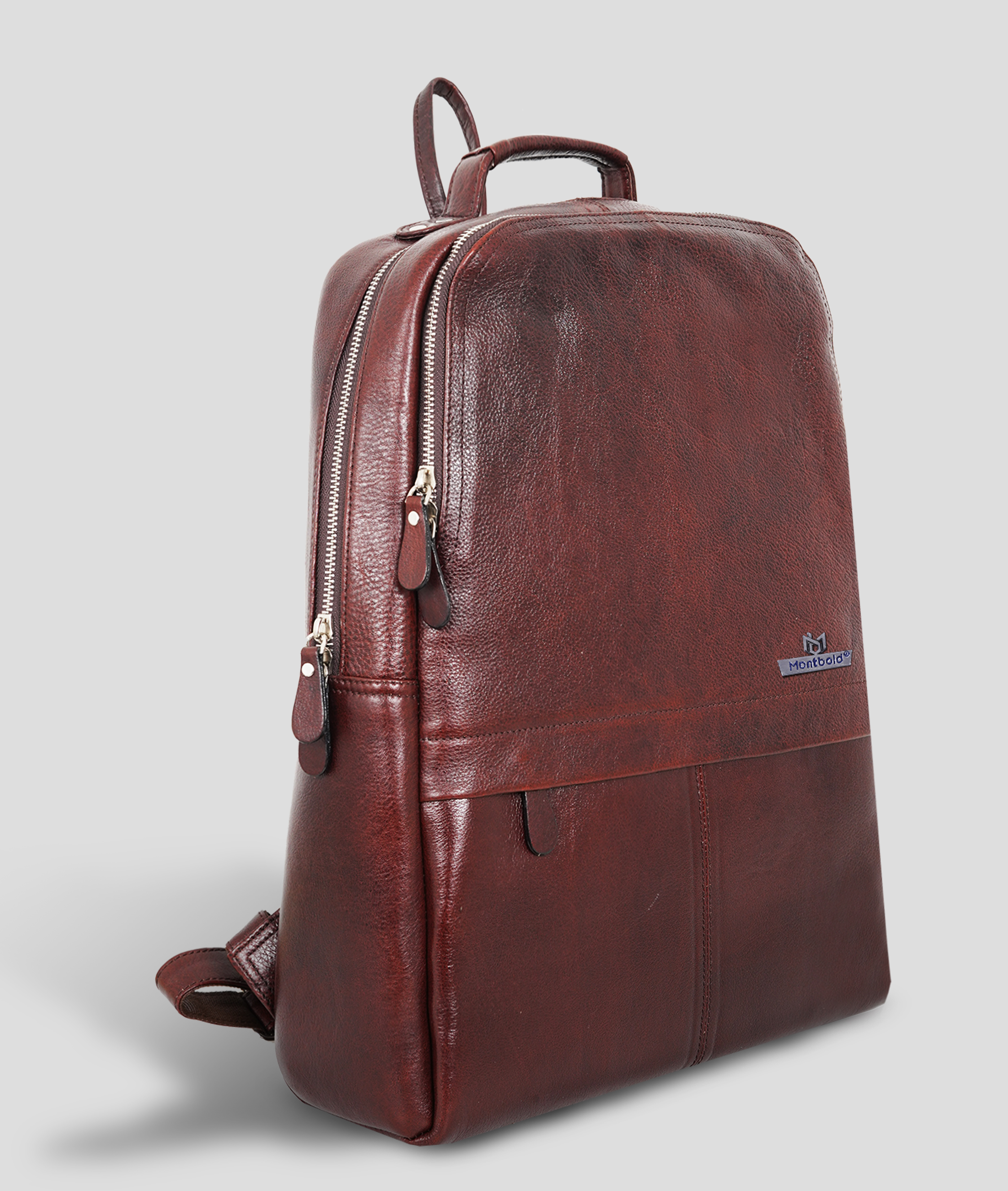 Montbold Durable Leather Laptop Backpack – Office, Travel & Business Use