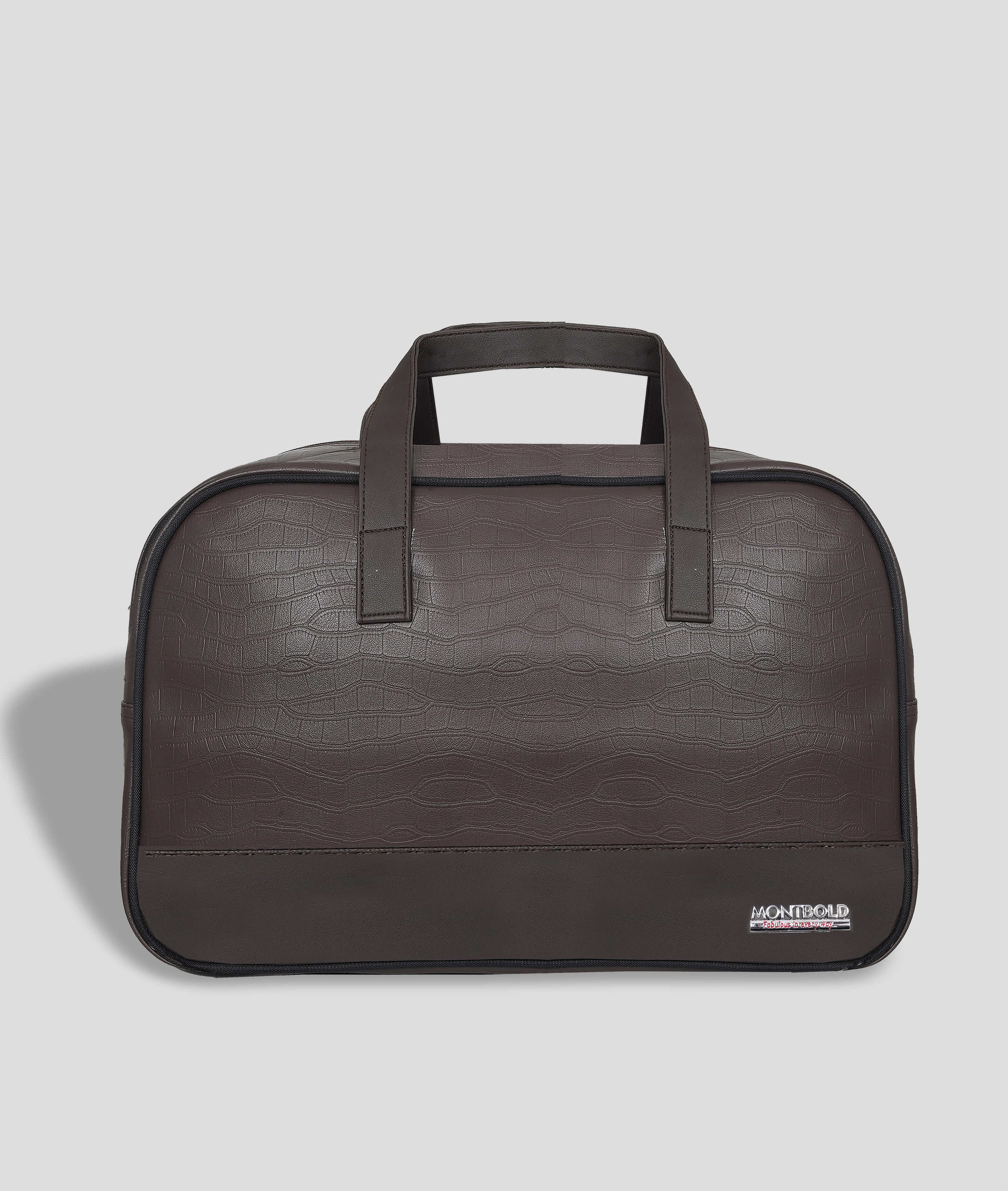 Montbold Leather Duffle Bag with Shoulder Strap – Travel & Gym Bag