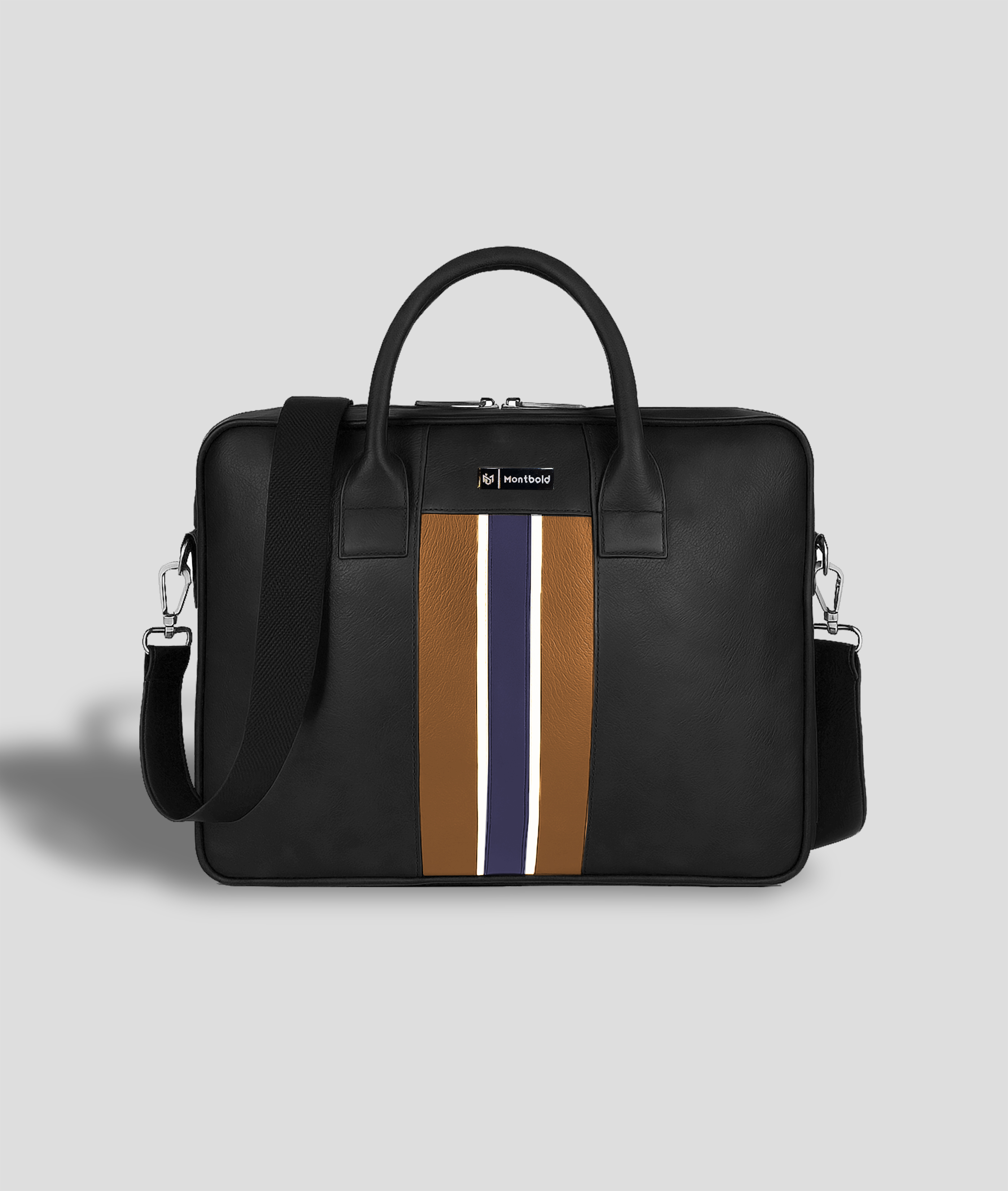 Montbold Slim Leather Laptop Bag – Minimal Office & Work Carry Case