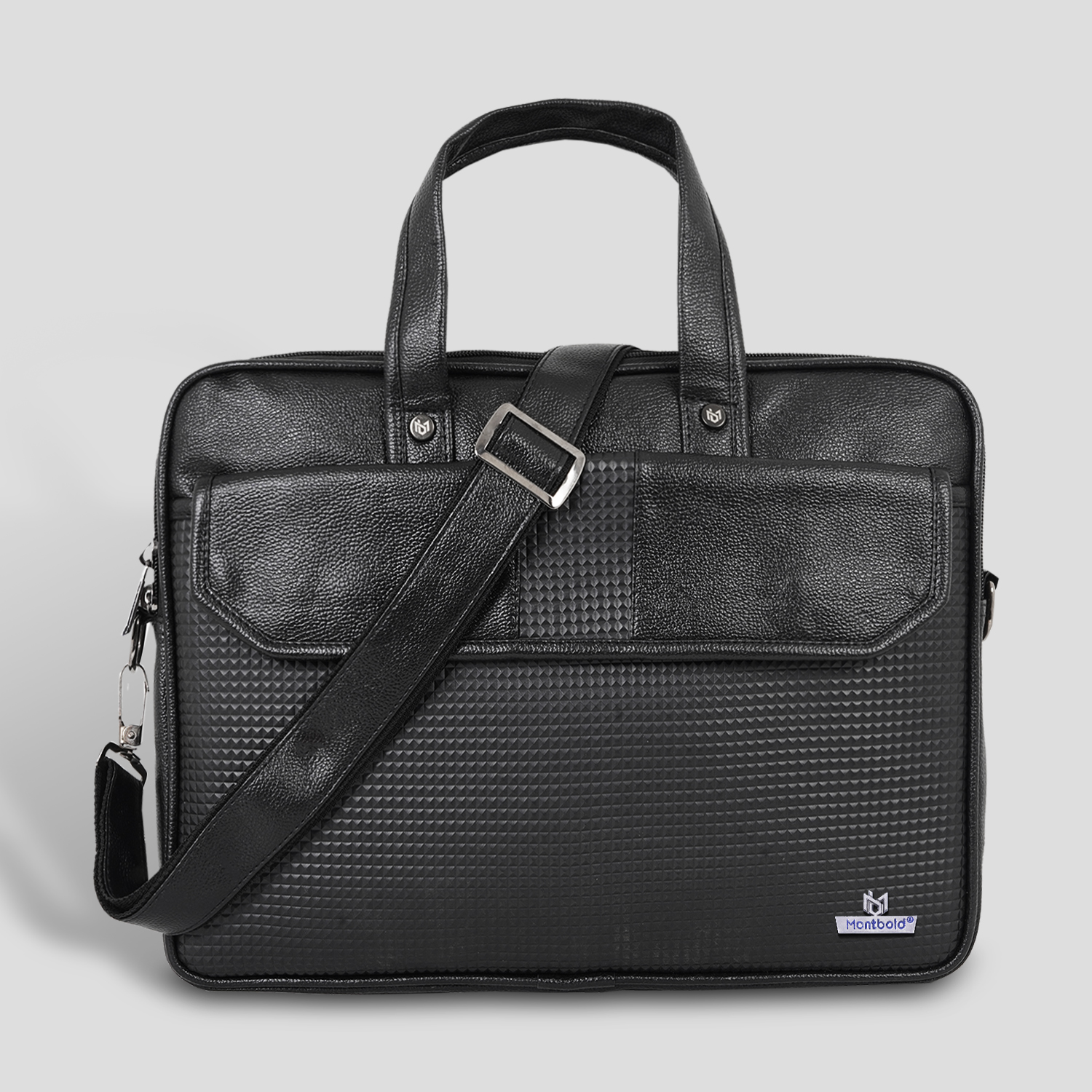 Montbold Slim Laptop Sleeve with Handle – Leather Office Carry Case